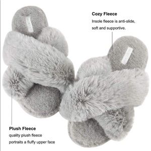 Halluci Fuzzy Slippers NWT New With Tags